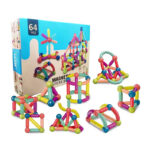 ساختنی مگنت مغناطیسی 64 تکه مدل Magnetic Sticks