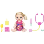 عروسک دخترانه بیبی الایو مدل Baby Alive Est Malade، قابلیت گریه کردن و حرف زدن و واکنش به ابزار پزشکی داخل بسته - Image 4