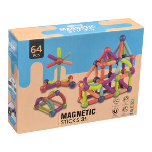 ساختنی مگنت مغناطیسی 64 تکه مدل Magnetic Sticks