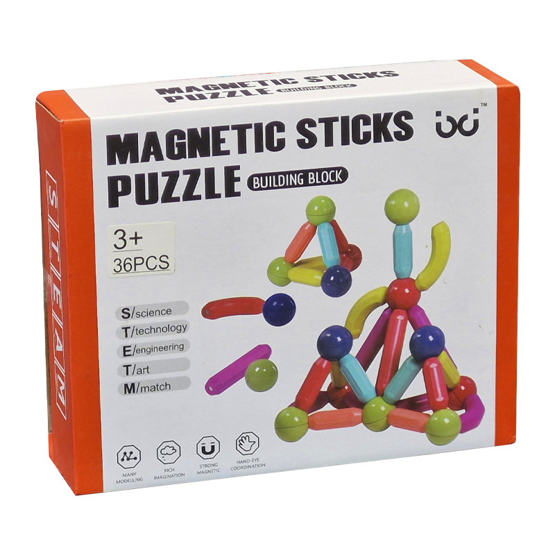 ساختنی مگنت مغناطیسی 36 تکه مدل Magnetic Sticks ساختنی مگنت مغناطیسی 36 تکه مدل Magnetic Sticks
