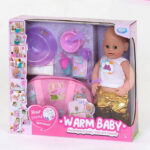 عروسک دخترانه با وسایل برند WARM BABY کد WZJ056B