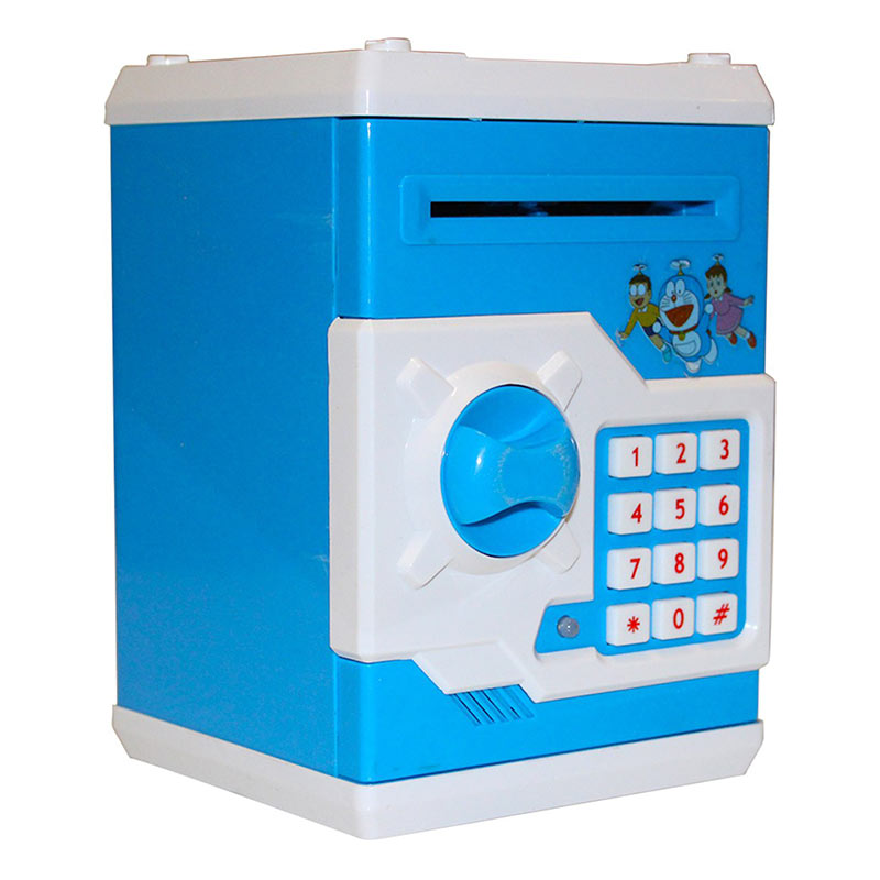 قلک طرح گاوصندوق رمزدار مدل Doraemon قلک طرح گاوصندوق رمزدار مدل Doraemon