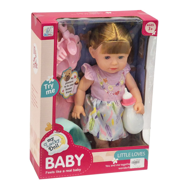 عروسک بیبی دخترانه موزیکال مدل Little Loves کد 98037 عروسک بیبی دخترانه موزیکال مدل Little Loves کد 98037