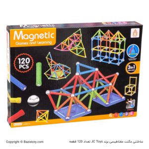 ساختنی مگنت مغناطیسی برند JC Toys تعداد 120 قطعه