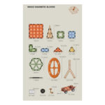 ساختنی مگنتی 87 تکه چراغدار برند Dige کد 9907