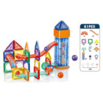 ساختنی مگنتی چراغدار 69 قطعه مگنت تایل کد 130A1