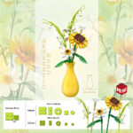 لگو طرح گل آفتابگردان مدل ZHE GAO کد 622005،