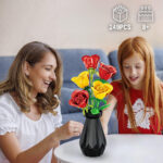 لگو طرح گل رز با گلدان کد 2036، تعداد 249 قطعه