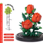 لگو گل لاله مدل Flowers کد 7233، تعداد 254 قطعه، همراه قاب شفاف