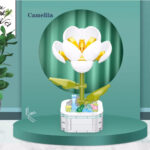 لگو گل کاملیا سفید Camellia برند Woma کد 19069