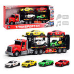 اسباب بازی کامیون یدک کش موزیکال مدل Transporter
