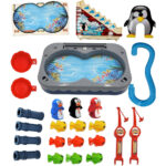اسباب بازی ماهیگیری پنگوئن مدل Penguin Fishing کد 7713، همراه با قلاب و ماهی و پله پنگوئن