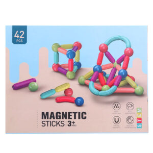 اسباب بازی مگنت میله و مهره مغناطیسی ۴۲ قطعه مدل Magnetic Sticks