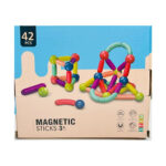 اسباب بازی مگنت میله و مهره مغناطیسی ۴۲ قطعه مدل Magnetic Sticks