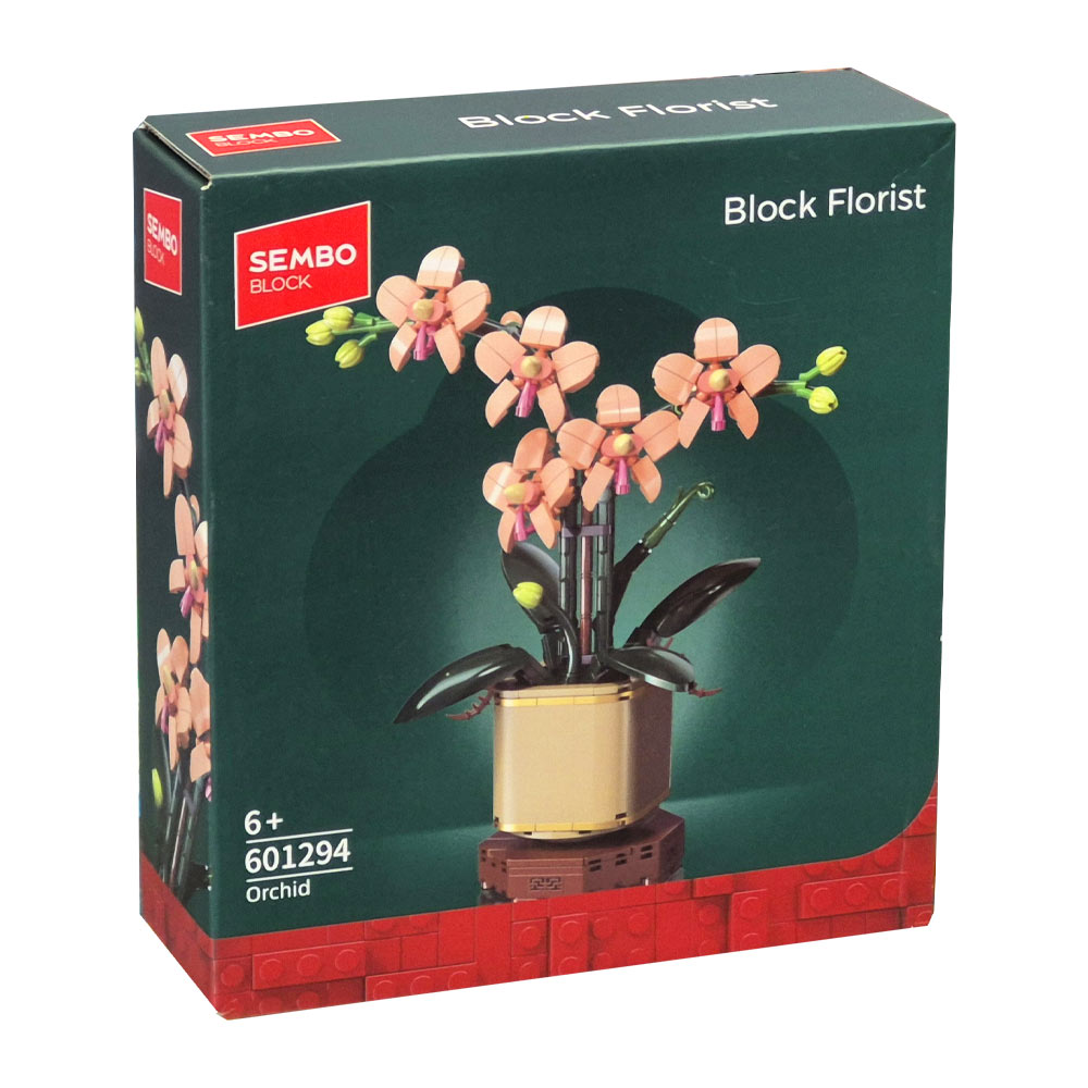 14040275 Lego Orchid Flower Model Block Florist Code JJ601294