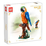 لگو طرح طوطی ماکائو مدل Macaw کد T2113، تعداد 1138 قطعه، طوطی ساخته شده با ارتفاع 33 سانتیمتر