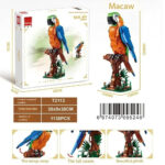 لگو طرح طوطی ماکائو مدل Macaw کد T2113، تعداد 1138 قطعه، طوطی ساخته شده با ارتفاع 33 سانتیمتر
