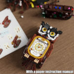 لگو ساعت رومیزی طرح جغد مدل Owl Clock کد T2114، تعداد 1060 قطعه، ارتفاع ساعت طرح جغد 25.5 سانتیمتر