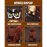 لگو ساعت رومیزی طرح جغد مدل Owl Clock کد T2114، تعداد 1060 قطعه، ارتفاع ساعت طرح جغد 25.5 سانتیمتر