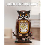 لگو ساعت رومیزی طرح جغد مدل Owl Clock کد T2114، تعداد 1060 قطعه، ارتفاع ساعت طرح جغد 25.5 سانتیمتر