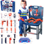 اسباب بازی میز ابزار کودک مدل Super Tool کد 00821، همراه با دریل برقی باتری خور