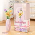لگو گل لاله با گلدان مدل Bouquet کد 2355، تعداد حدودا 290 قطعه