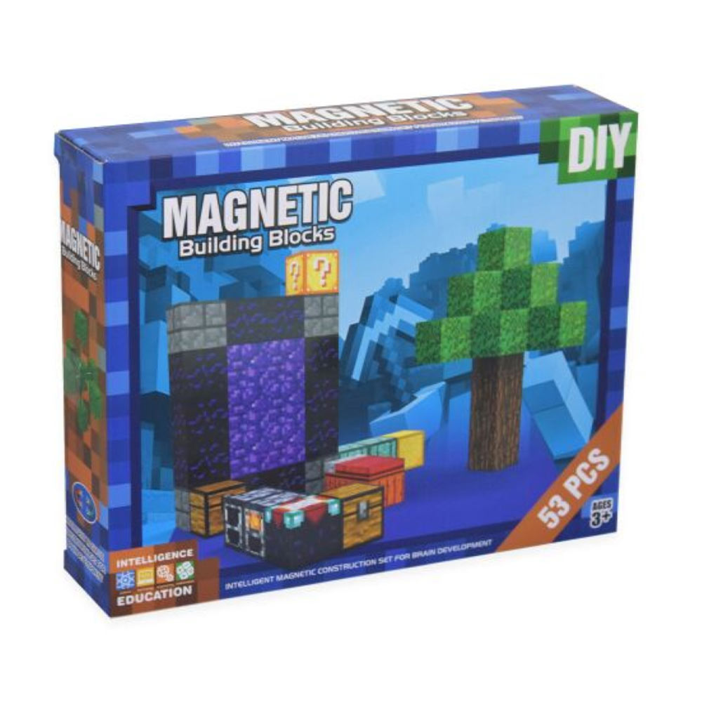 minecraft-magnetic-cube-building-set-53pcs-m53-14040310 ساختنی مگنتی مکعب های ماینکرافت مدل Magnetic کد M53