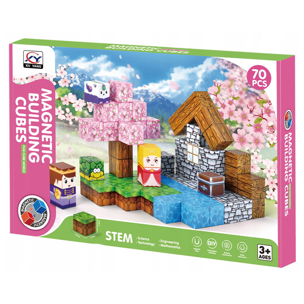 minecraft-magnetic-cube-building-set-70pcs-2508-14040308 ساختنی مگنتی مکعب های ماینکرافت مدل Magnetic کد 2508